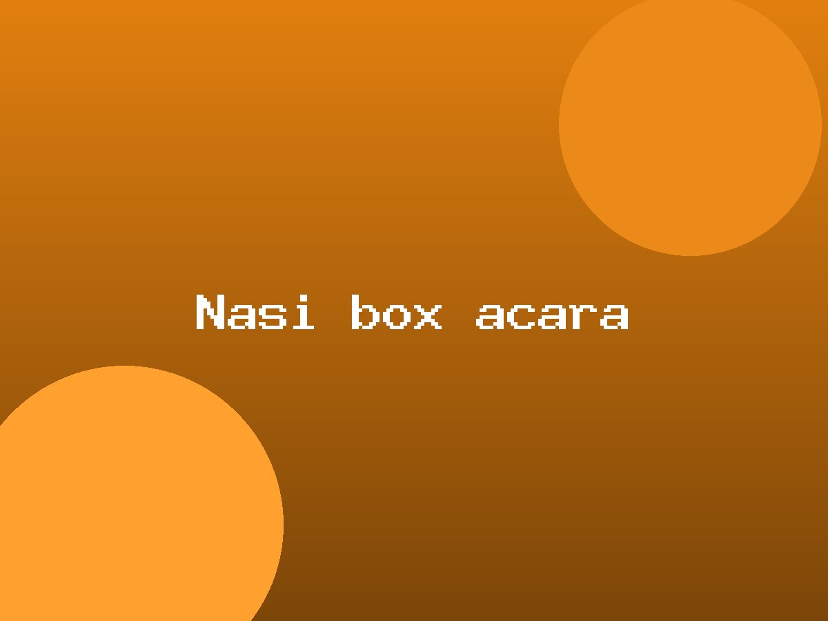 Nasi box acara