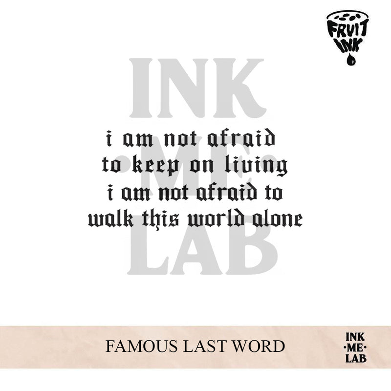 FAMOUS LAST WORD | 4 X 8 cm
