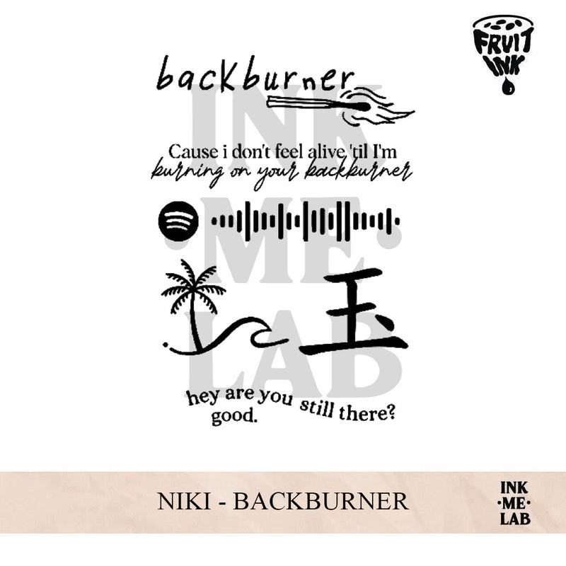 NIKI - BACKBURNER | 10 x 7 cm