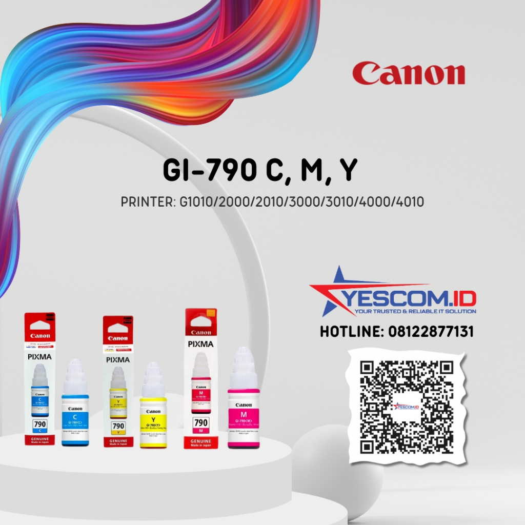 Tinta Canon GI-790 Cyan, Magenta, Yellow