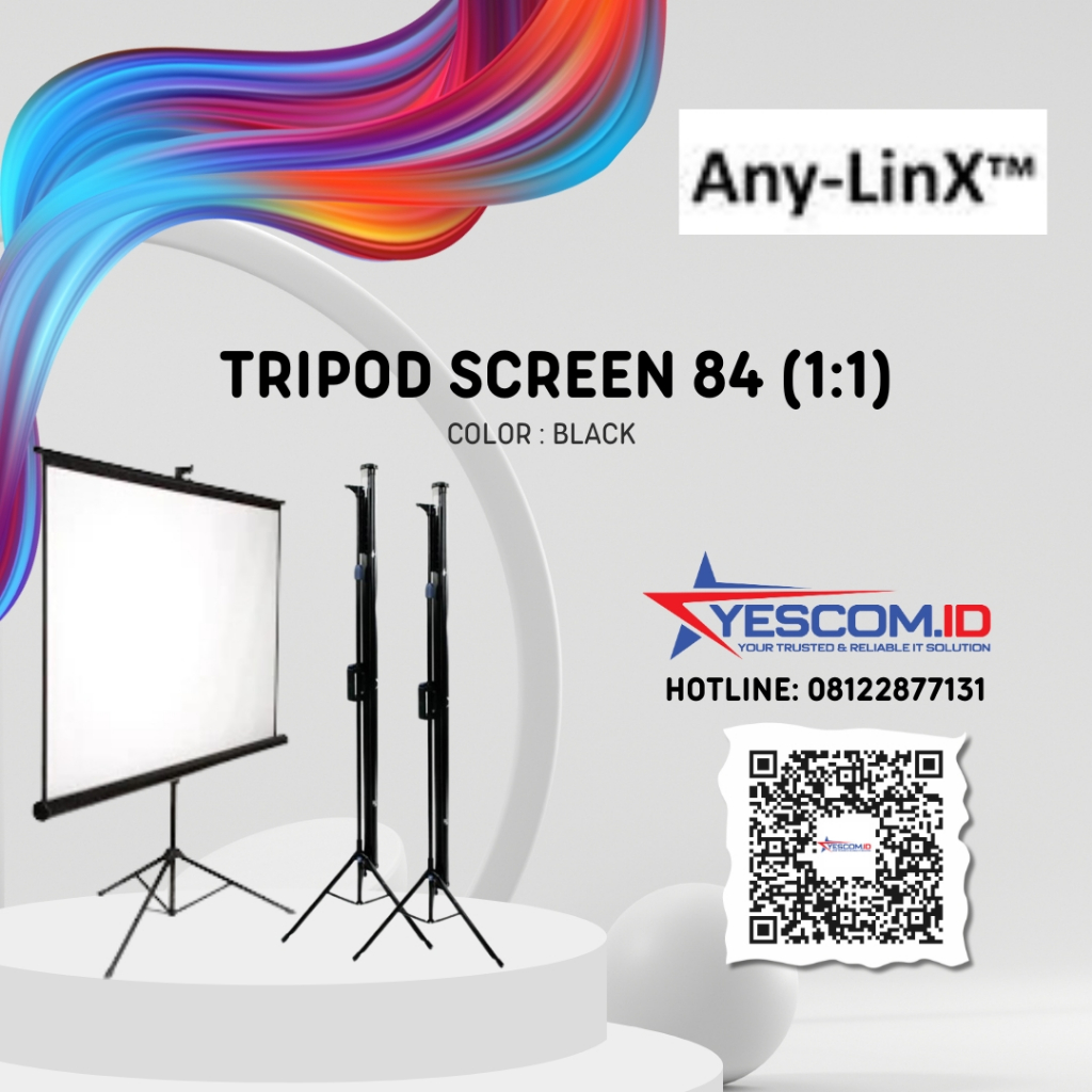 TRIPOD SCREEN PROJECTOR 84 1:1
