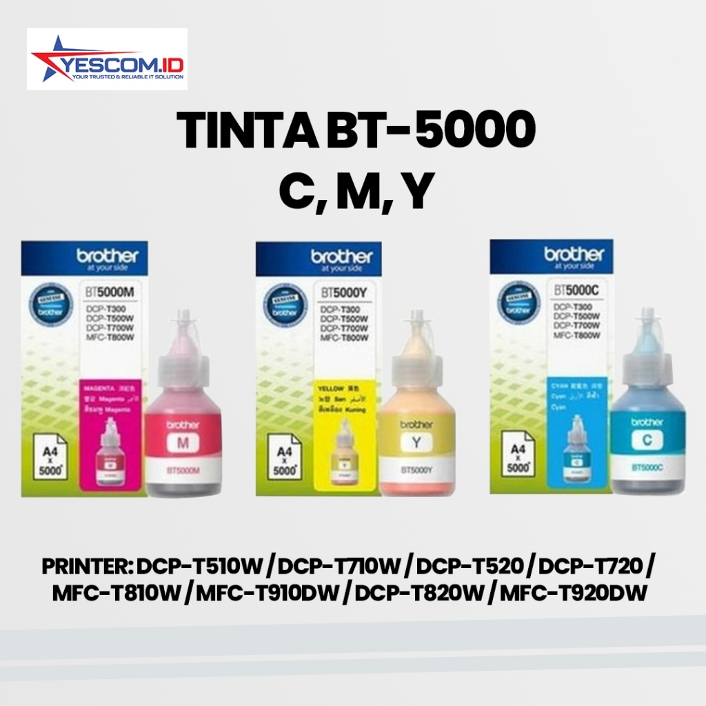 Tinta Brother BT 5000 CMY (Cyan, Magenta, Yellow)