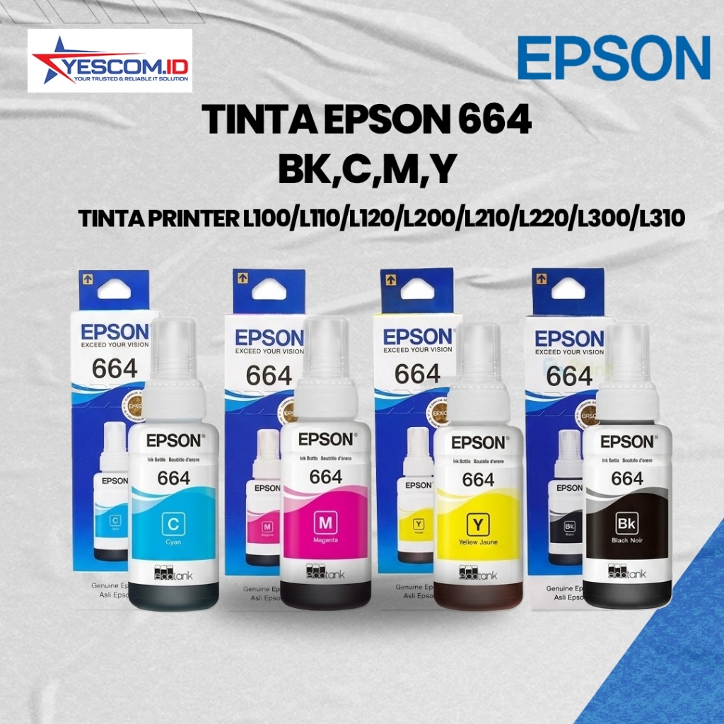 TINTA EPSON 664 (BLACK,CYAN,MAGENTA,YELLOW)