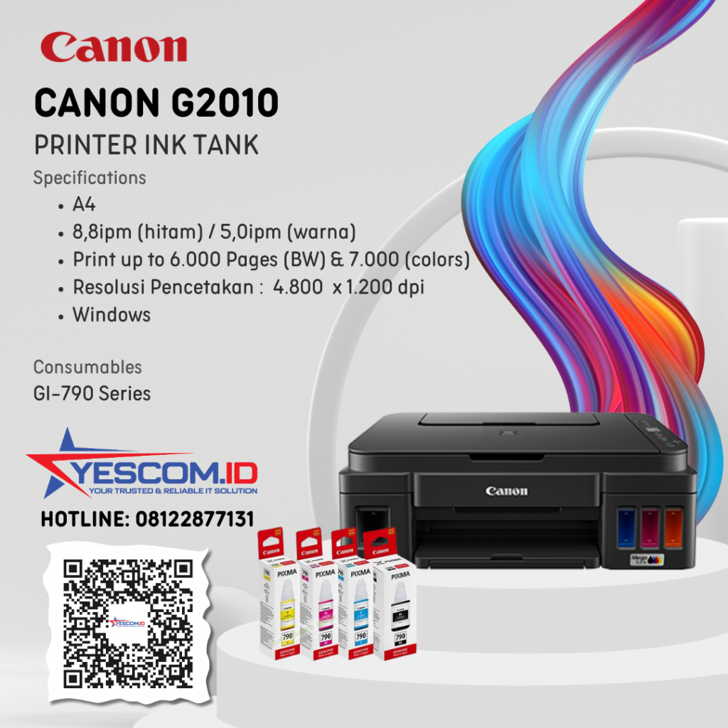 Canon PIXMA G2010 All-In-One Ink Tank Printer (Print-Scan-Copy)