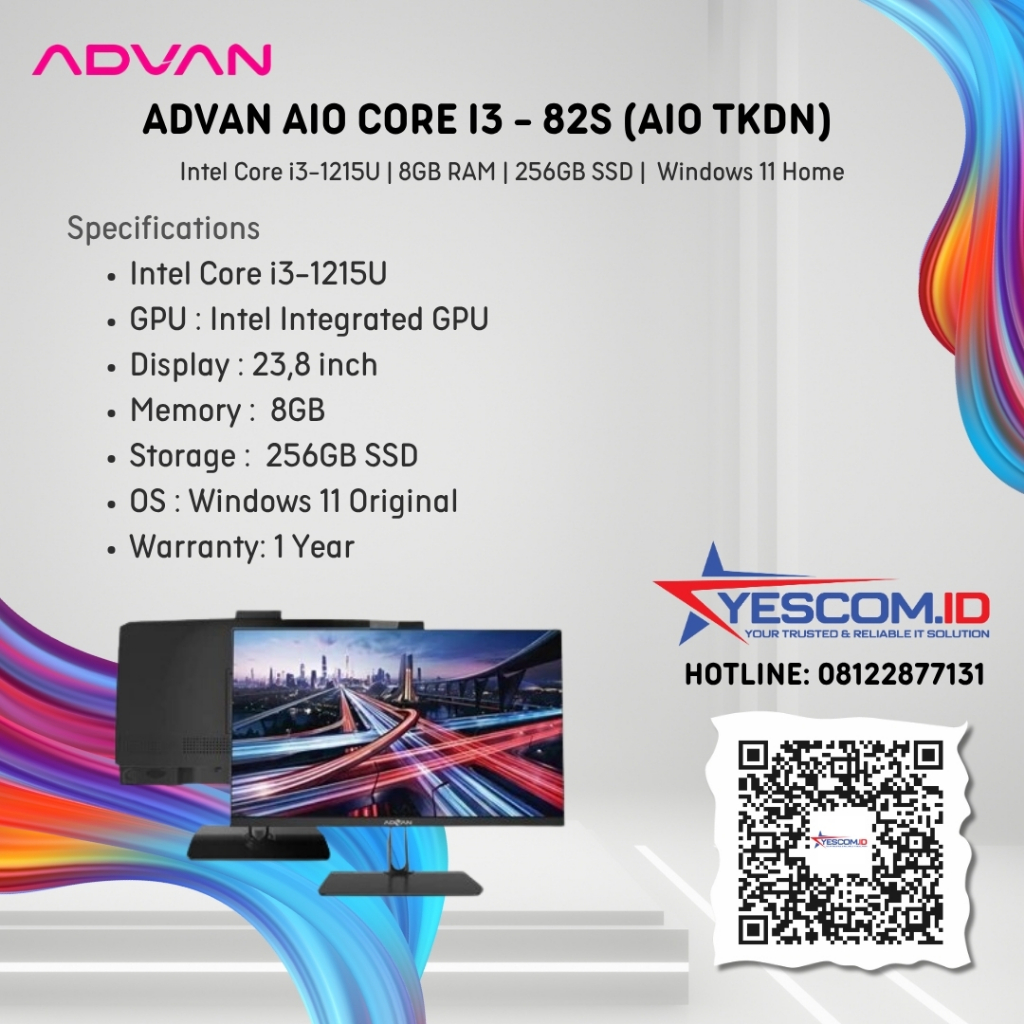 ADVAN AIO CORE I3 -82S (AIO TKDN)