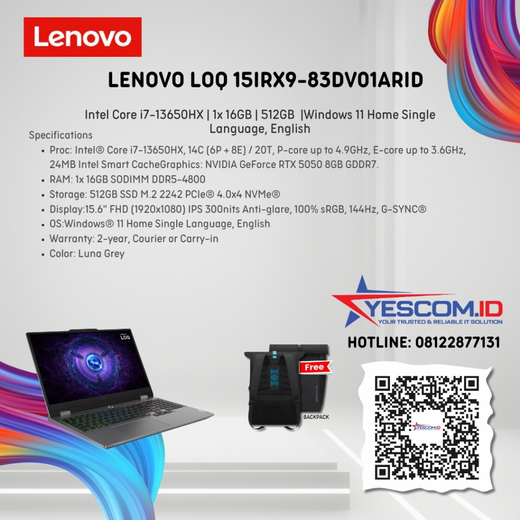 LENOVO LOQ 15IRX9-83DV01ARID