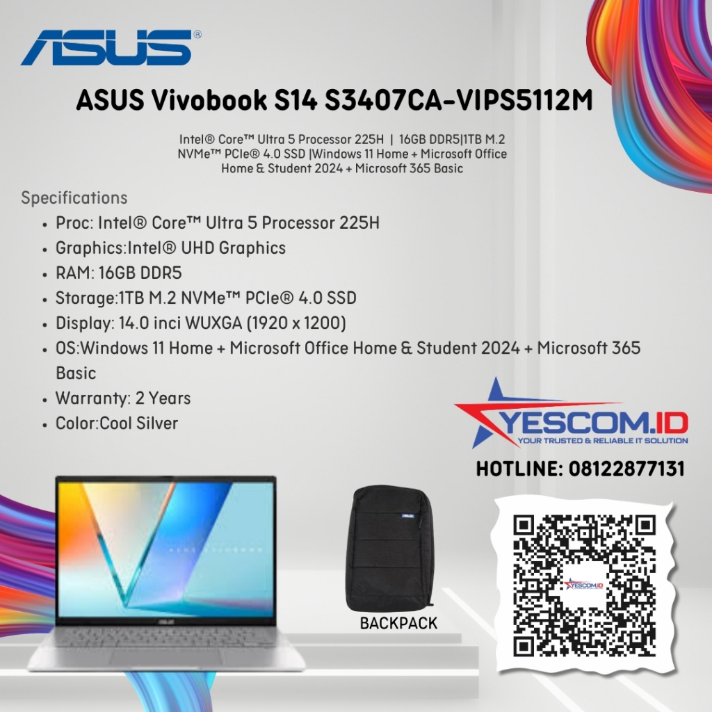 ASUS Vivobook S14 S3407CA-VIPS5112M