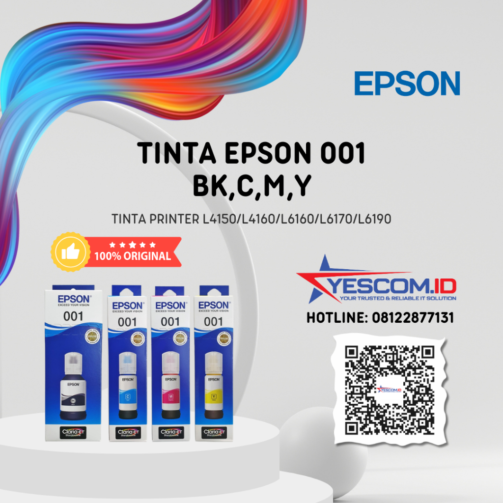 TINTA EPSON 001 (BLACK, CYAN, MAGENTA, YELLOW)
