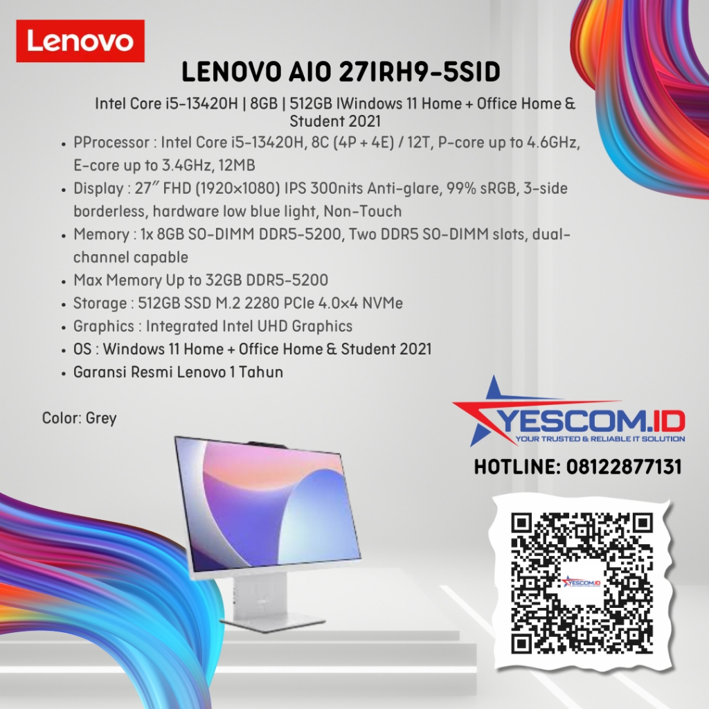 LENOVO AIO 27IRH9-F0HM005SID